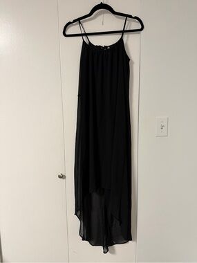 UK2LA Black High-Low Spaghetti Strap Maxi Dress